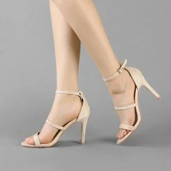 Allegra K YFL514-1 Women Open Toe Triple Straps Stiletto High Heel Sandals Shoes 51 Allegra K YFL514-1 Women Open Toe Triple Straps Stiletto High Heel Sandals Shoes