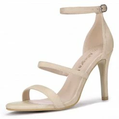 Allegra K YFL514-1 Women Open Toe Triple Straps Stiletto High Heel Sandals Shoes 50 Allegra K YFL514-1 Women Open Toe Triple Straps Stiletto High Heel Sandals Shoes