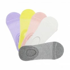 Allegra K Unisex Nonslip No Show Socks Mesh Breathable Low Cut Cotton 5 Pairs Accessories