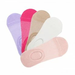 Allegra K Unisex Nonslip No Show Socks Mesh Breathable Low Cut Cotton 5 Pairs Accessories