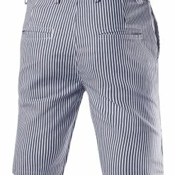 Allegra K Men's Summer Shorts Stripe Slim Fit Flat Front Seersucker Chino Short Pants