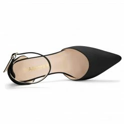 Allegra K Women's Point Toe Chunky High Heel Ankle Strap Pumps 41 Allegra K Women's Point Toe Chunky High Heel Ankle Strap Pumps