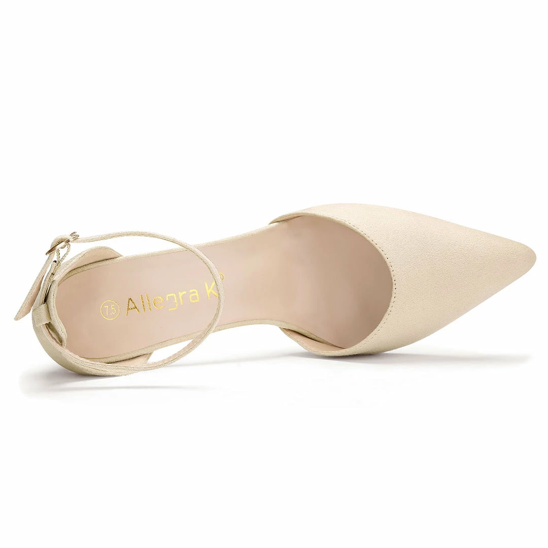 Allegra K Women's Point Toe Chunky High Heel Ankle Strap Pumps 13 Allegra K Women's Point Toe Chunky High Heel Ankle Strap Pumps