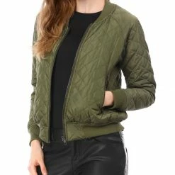 Allegra K Skyliner Down Bomber Jacket