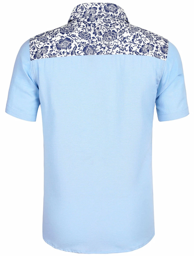 Allegra K 1310 8838 Men Summer Floral Print Pocket Short Sleeve Button Down Hawaiian Shirt 20 Allegra K 1310 8838 Men Summer Floral Print Pocket Short Sleeve Button Down Hawaiian Shirt