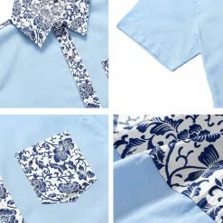 Allegra K 1310 8838 Men Summer Floral Print Pocket Short Sleeve Button Down Hawaiian Shirt 85 Allegra K 1310 8838 Men Summer Floral Print Pocket Short Sleeve Button Down Hawaiian Shirt