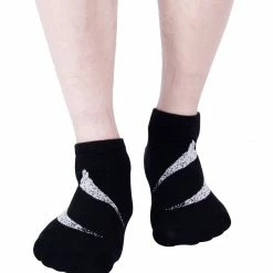 Allegra K Accessories Big Black Ankle Athelic Socks Low Cut Cotton Striped 10 Pairs