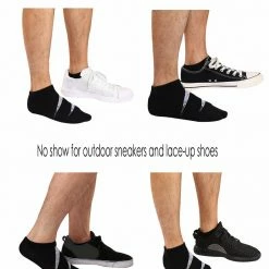 Allegra K Accessories Big Black Ankle Athelic Socks Low Cut Cotton Striped 10 Pairs