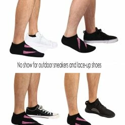 Allegra K Accessories Big Black Ankle Athelic Socks Low Cut Cotton Striped 10 Pairs