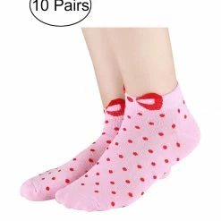 Allegra K Low Cut Ankle Socks Cute Cotton Red Bowknot White Dots 10 Pairs Accessories 67 Allegra K Low Cut Ankle Socks Cute Cotton Red Bowknot White Dots 10 Pairs Accessories