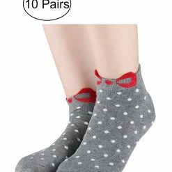 Allegra K Low Cut Ankle Socks Cute Cotton Red Bowknot White Dots 10 Pairs Accessories 53 Allegra K Low Cut Ankle Socks Cute Cotton Red Bowknot White Dots 10 Pairs Accessories