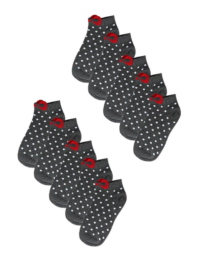 Allegra K Low Cut Ankle Socks Cute Cotton Red Bowknot White Dots 10 Pairs Accessories 4 Allegra K Low Cut Ankle Socks Cute Cotton Red Bowknot White Dots 10 Pairs Accessories