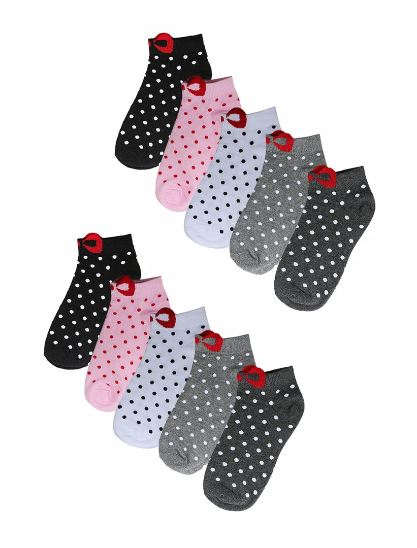 Allegra K Low Cut Ankle Socks Cute Cotton Red Bowknot White Dots 10 Pairs Accessories 39 Allegra K Low Cut Ankle Socks Cute Cotton Red Bowknot White Dots 10 Pairs Accessories