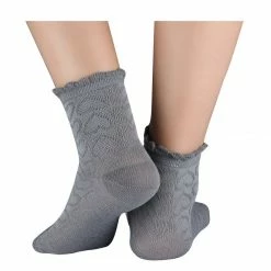 Allegra K Women 10 Pack Hearts Embroidery Cotton Stringy Selvedge Cuff Ankle Socks Accessories