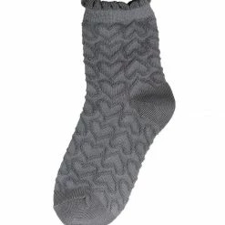 Allegra K Women 10 Pack Hearts Embroidery Cotton Stringy Selvedge Cuff Ankle Socks Accessories