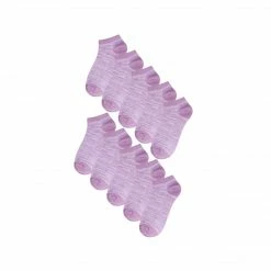 Allegra K Low Cut Ankle Socks Contrast Color Cotton Breathable 10 Pairs Accessories