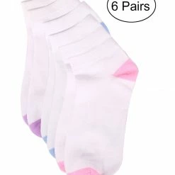 Allegra K Accessories Mother Daughter 6 Pack Invisible Colour Block Breathable Ankle Socks