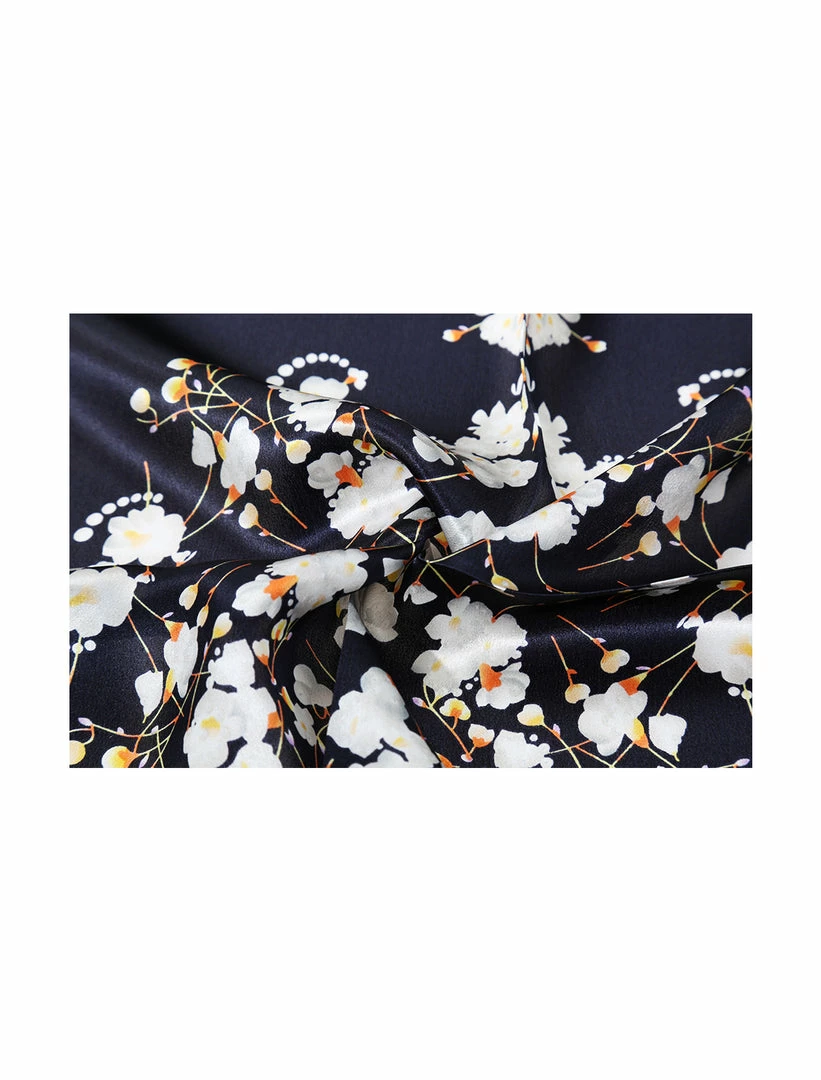 Allegra K Scarves & Shawls Women Fashionable Floral Graphic Print Satin 100% Silk Square Scarf 40 Allegra K Scarves & Shawls Women Fashionable Floral Graphic Print Satin 100% Silk Square Scarf