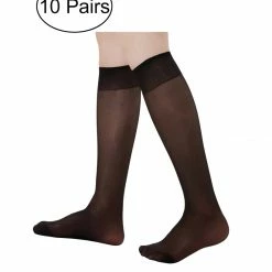 Allegra K Women 10 Pack Silky Knee High Sheer Reinforced Toe Socks Stockings 50 Allegra K Women 10 Pack Silky Knee High Sheer Reinforced Toe Socks Stockings