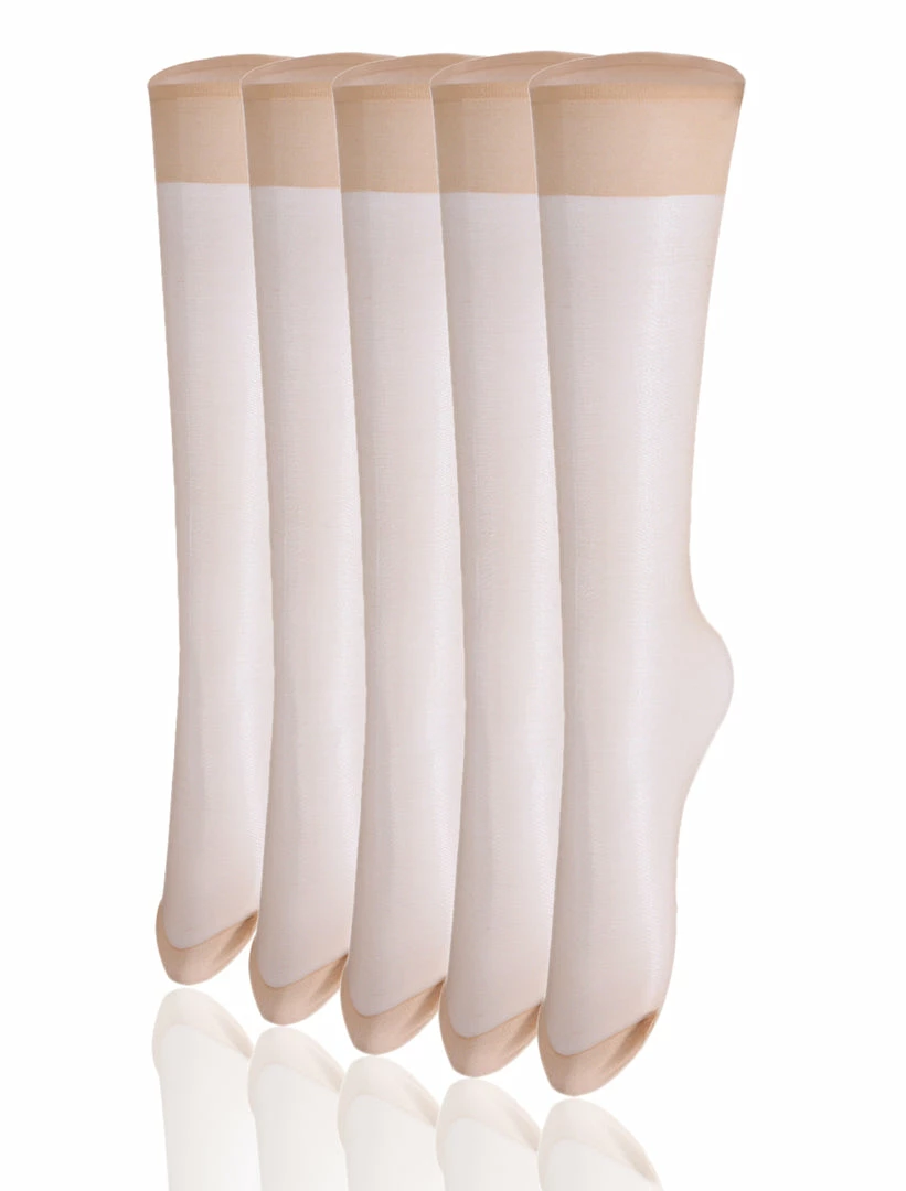 Allegra K Women 10 Pack Silky Knee High Sheer Reinforced Toe Socks Stockings 9 Allegra K Women 10 Pack Silky Knee High Sheer Reinforced Toe Socks Stockings