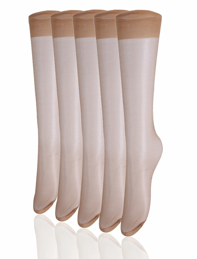 Allegra K Women 10 Pack Silky Knee High Sheer Reinforced Toe Socks Stockings 4 Allegra K Women 10 Pack Silky Knee High Sheer Reinforced Toe Socks Stockings