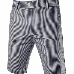 Allegra K Men's Summer Shorts Stripe Slim Fit Flat Front Seersucker Chino Short Pants