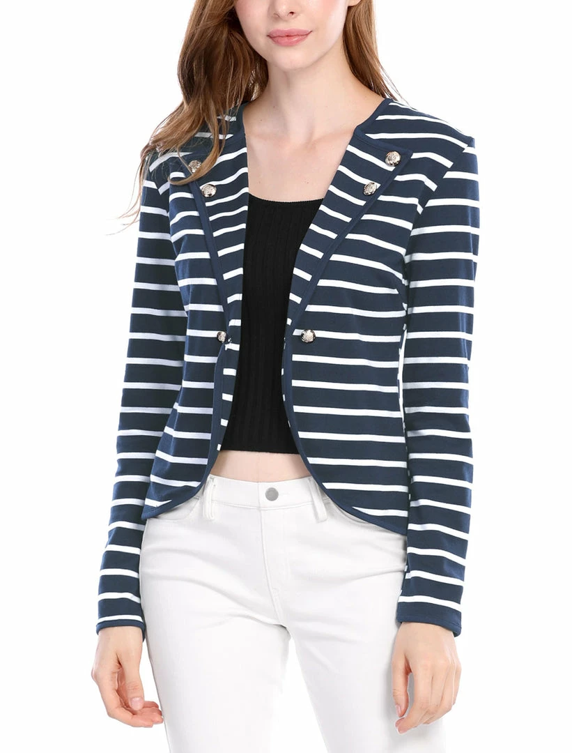 Women Allegra K Shawl Collar Blazer With Hook-eye Closure 12 Women Allegra K Shawl Collar Blazer With Hook-eye Closure