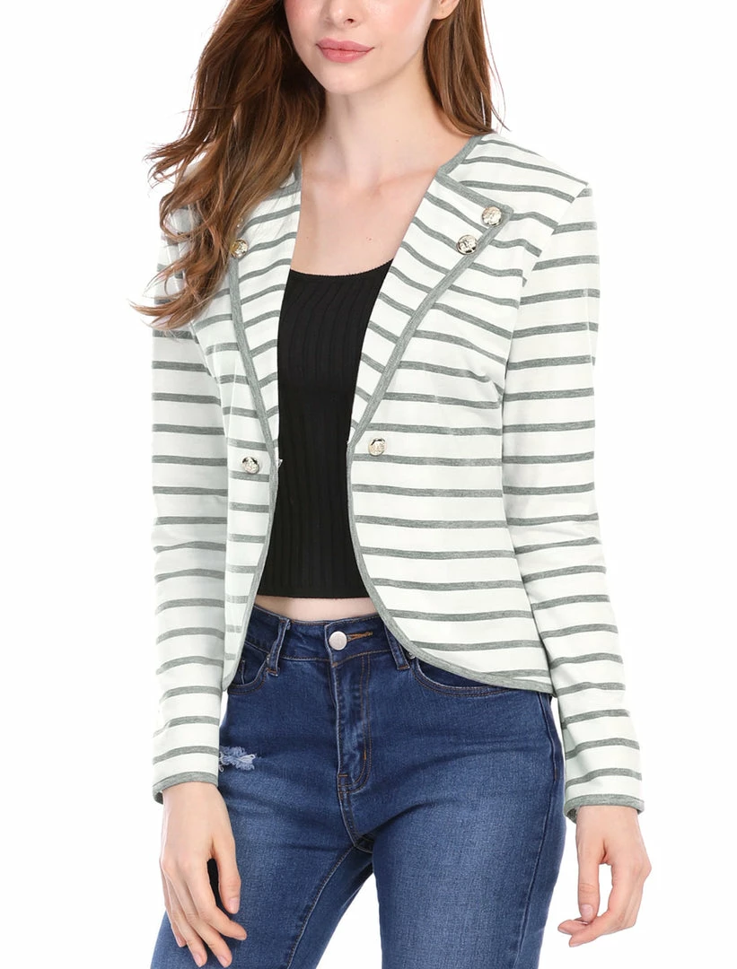 Women Allegra K Shawl Collar Blazer With Hook-eye Closure 6 Women Allegra K Shawl Collar Blazer With Hook-eye Closure