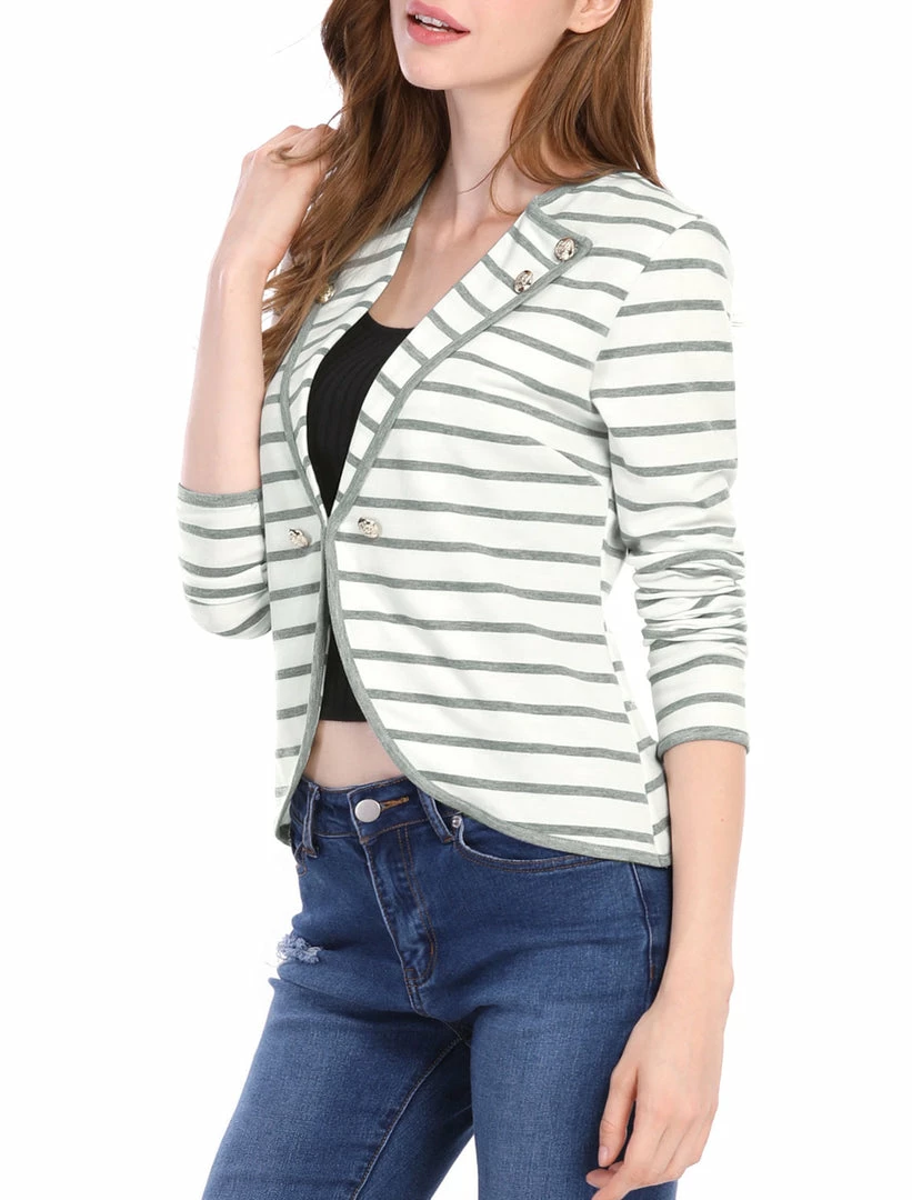 Women Allegra K Shawl Collar Blazer With Hook-eye Closure 7 Women Allegra K Shawl Collar Blazer With Hook-eye Closure