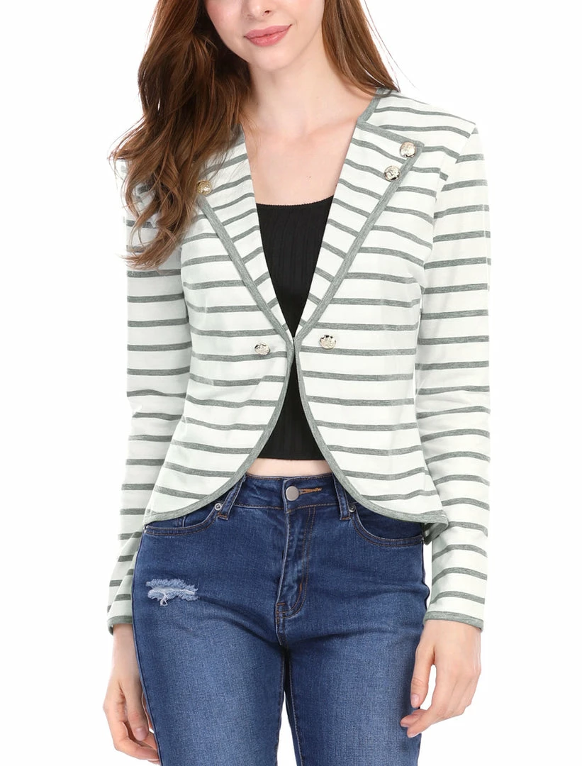 Women Allegra K Shawl Collar Blazer With Hook-eye Closure 4 Women Allegra K Shawl Collar Blazer With Hook-eye Closure
