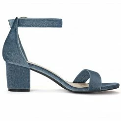 Allegra K Shoes Women's Open Toe Block Heel Ankle Strap Sandals
