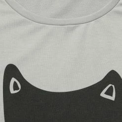 Women Allegra K Cat Prints Crew Neck Long Sleeves Top Shirt 43 Women Allegra K Cat Prints Crew Neck Long Sleeves Top Shirt