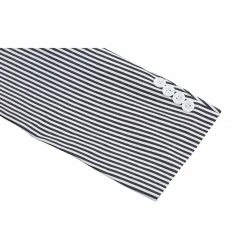 Allegra K HZ150510 Men Notched Lapel Single Breasted Slim Fit Stripes Blazer