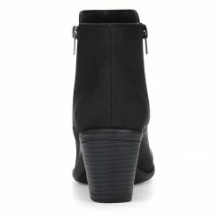 Allegra K Shoes Women's Round Toe Stacked Chunky Heel Zipper Ankle Boots
