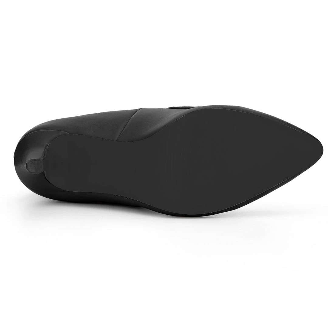 Allegra K Shoes Women Pointed Toe Stiletto High Heel Chelsea Booties 35 Allegra K Shoes Women Pointed Toe Stiletto High Heel Chelsea Booties