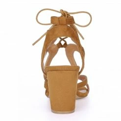 Allegra K Women Open Toe Crisscross Lace Up Chunky Heel Sandals 94 Allegra K Women Open Toe Crisscross Lace Up Chunky Heel Sandals