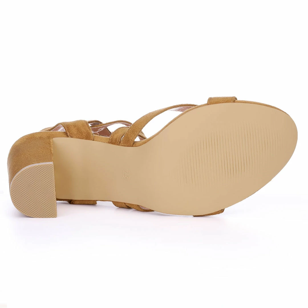 Allegra K Women Open Toe Crisscross Lace Up Chunky Heel Sandals 49 Allegra K Women Open Toe Crisscross Lace Up Chunky Heel Sandals