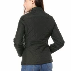 Women Allegra K Skyliner Model Down Jacket With Stand Collar