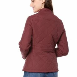 Women Allegra K Skyliner Model Down Jacket With Stand Collar
