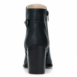 Allegra K Women's Round Toe Strap Block High Heel Ankle Bootie Shoes