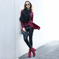 Allegra K Shoes YFLA5022-3 Women Round Toe Block Heel Ankle Booties