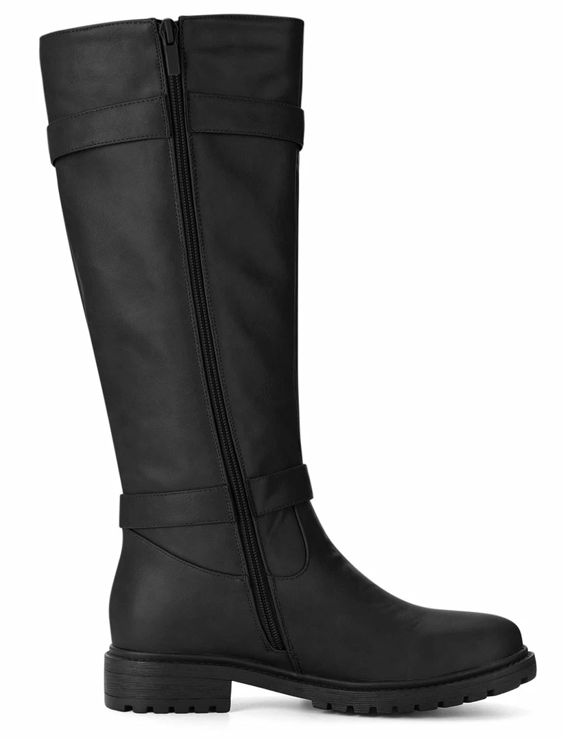 Allegra K Shoes XNM-2 Women Round Toe Buckle Straps Zipper Riding Boots 22 Allegra K Shoes XNM-2 Women Round Toe Buckle Straps Zipper Riding Boots