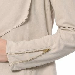 Allegra K Women's Moto Faux Suede Jacket Lightweight Open Front Lapel Draped Outwear Cardigan Clothing 116 Allegra K Women's Moto Faux Suede Jacket Lightweight Open Front Lapel Draped Outwear Cardigan Clothing