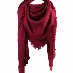 Allegra K Women Shawl Wrap Scarf Winter Warm Tasseled Fringe Pashmina Soft Accessories