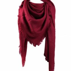 Allegra K Women Shawl Wrap Scarf Winter Warm Tasseled Fringe Pashmina Soft Accessories
