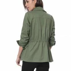 Allegra K Cotton Lightweight Utility Jacket