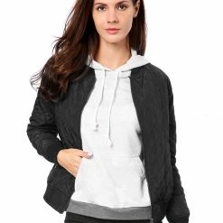 Allegra K Skyliner Down Bomber Jacket