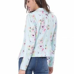 Women Allegra K Notched Lapel Open Front Blazer In Floral Print 108 Women Allegra K Notched Lapel Open Front Blazer In Floral Print