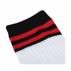 Allegra K Women Bar Striped Stretchy Soft Color Blocks Comfortable Cotton Crew Socks 6 Pairs Accessories
