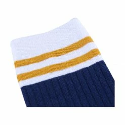 Allegra K Women Bar Striped Stretchy Soft Color Blocks Comfortable Cotton Crew Socks 6 Pairs Accessories